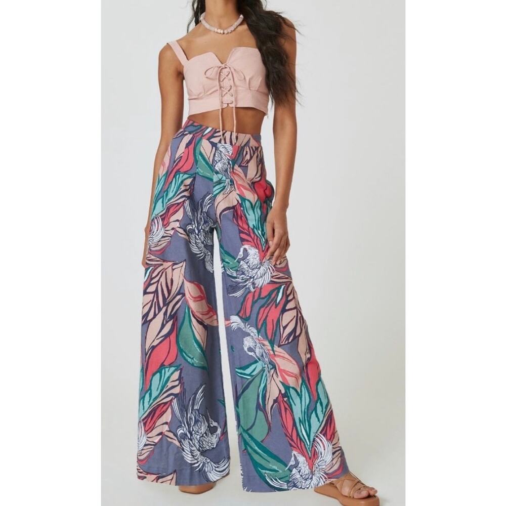Anthropologie Bel Kazan Chelsey Wide Leg Pants Sz. L